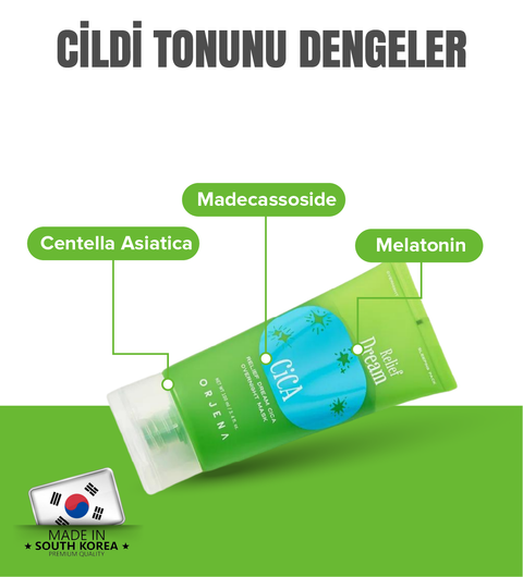 Orjena Relief Dream Cica Overnight Mask- Vegan Nemlendirici Uyku Maskesi-100ml