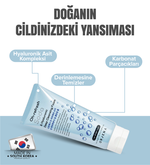 Orjena Oh-Refresh Soda&Hyaluronıc Deep Cleansıng Foam-Soda&Hyaluronic Nemlendirici Temizleme Köpüğü 180ml