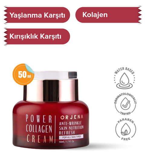 Orjena Power Collagen Cream- Collagen Sıkılaştırıcı ve Nemlendirici Krem-50ml