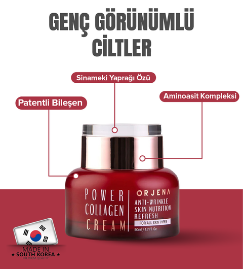 Orjena Power Collagen Cream- Collagen Sıkılaştırıcı ve Nemlendirici Krem-50ml