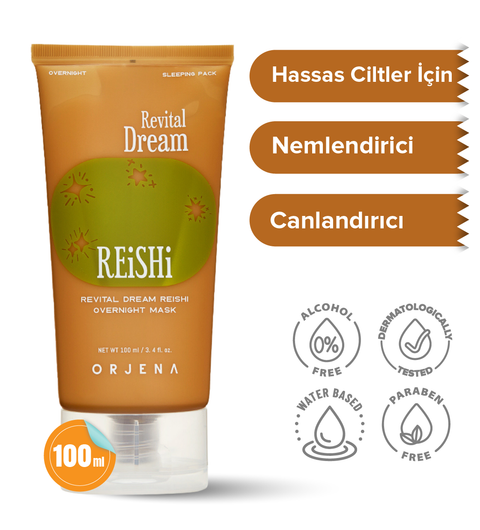 Orjena Revital Dream Reishi Overnıght Mask-Vegan Canlandırıcı ve Nemlendirici Uyku Maskesi-100ml