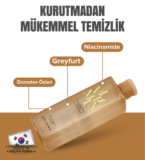 Orjena Vitamin Brightening Micellar Cleansing Water- Aydınlatıcı  Makyaj Temizleme Suyu- 300ml