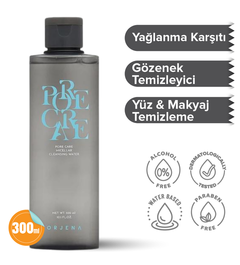 Orjena Pore Care Micellar Cleansing Water-  Gözenek Karşıtı Yüz Ve Makyaj Temizleme Suyu- 300ml