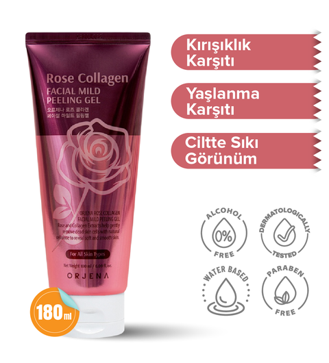 Orjena Rose Collagen Facial Mild Peelıng Gel-Collagen Peeling-180ml