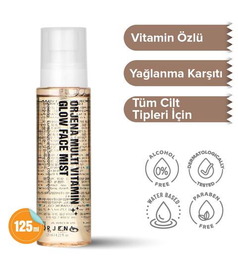 Orjena Multivitamin Glow Face Mist-Vitamin Özlü Nemlendirici Yüz Spreyi-125ml