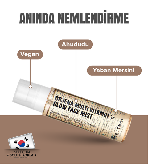 Orjena Multivitamin Glow Face Mist-Vitamin Özlü Nemlendirici Yüz Spreyi-125ml