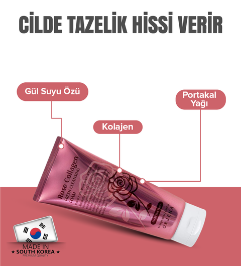 Orjena Rose Collagen Foam -Collagen Temizleme Köpüğü - 180ml