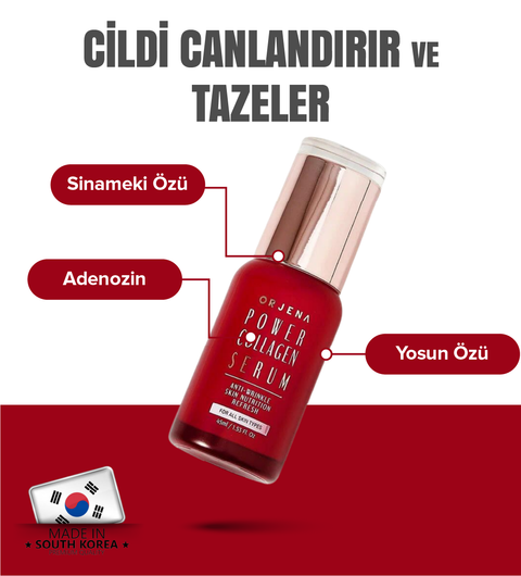 Orjena Power Collagen Serum- Collagen Sıkılaştırıcıve Nemlendirici Serum-45ml