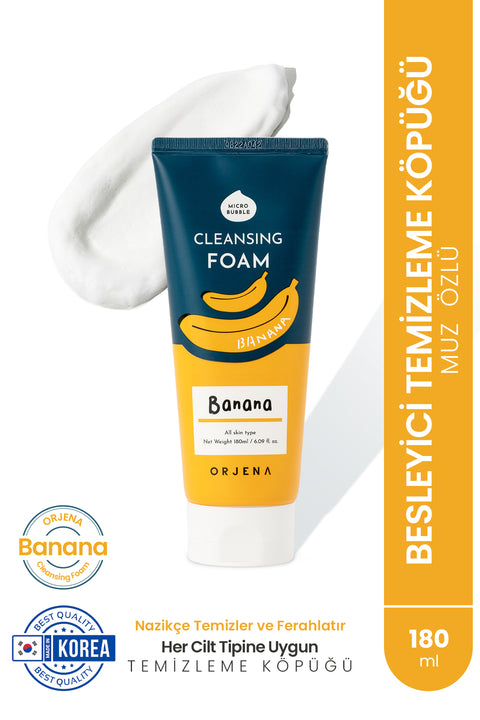 Orjena Smile Day Cleasing Foam Banana-Muz Özlü Besleyici Temizleme Köpüğü-180ml