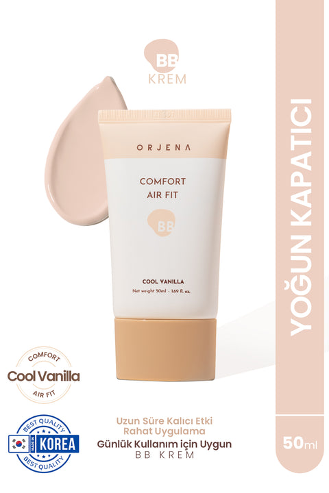 Orjena Comfort Air Fit BB Cream No:17 Cool Vanilla- Yoğun Kapatıcı Bb Cream no:17 -50ml