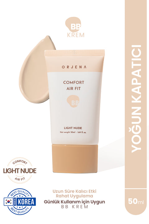 Orjena Comfort Air Fit BB Cream No:21 Light Nude- Yoğun Kapatıcı Bb Cream no:21 -50ml