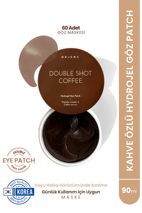 Orjena Double Shot Coffee Hydrogel Eye Patch-Kahve Özlü Hydrogel Göz Patch -90g-60 Adet