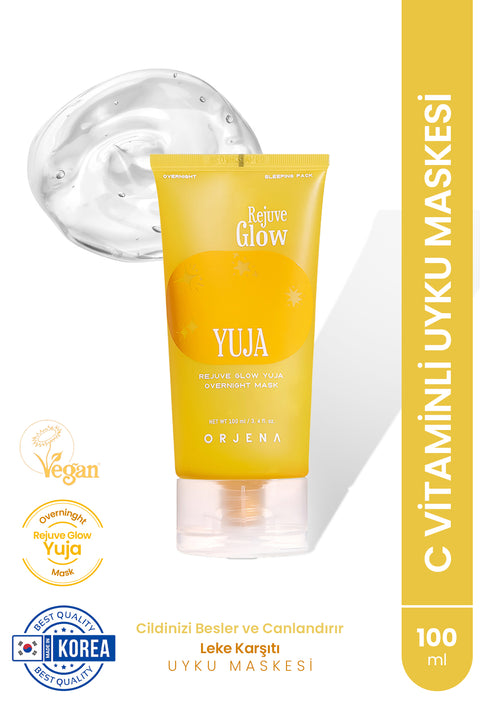 Orjena Rejuve Glow Yuja Overnıght Mask- Vegan CVitaminli Leke Karşıtı Uyku Maskesi- 100ml