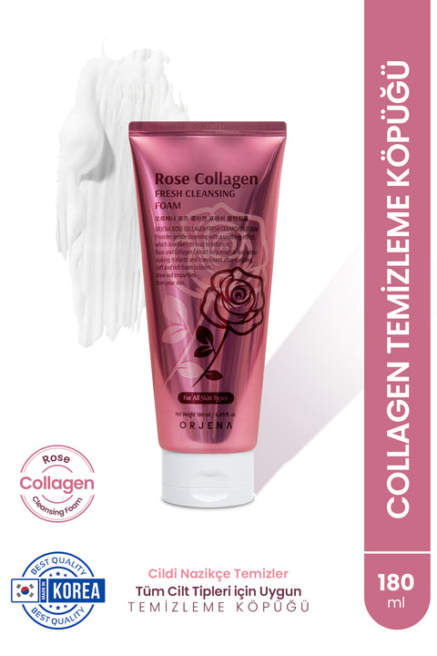 Orjena Rose Collagen Foam -Collagen Temizleme Köpüğü - 180ml