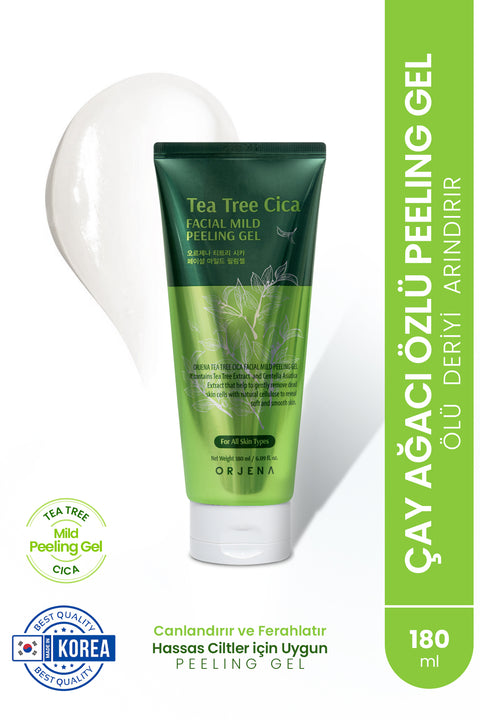Orjena Tea Tree Cica Facial Mild Peeling Gel -Çay Ağacı Yatıştırıcı ve Nemlendirici Peeling Gel- 180ml