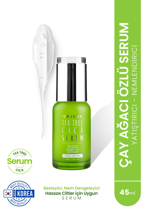 Orjena Tea Tree Cica Serum- Çay Ağacı Yatıştırıcı ve Nemlendirici Serum-45ml