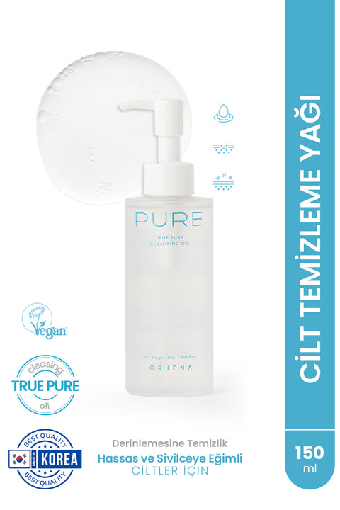 Orjena True Pure Cleansing Oil-Vegan Hassasiyet Karşıtı Yağ Bazlı Yüz Temizleyici-150ml