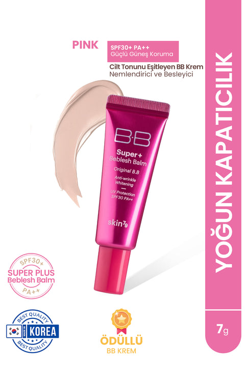 Skin79 Super Plus Beblesh Balm SPF30++ Pink -Nemlendirici ve Besleyici Cilt Tonunu Eşitleyen Bb Krem Pink-7g