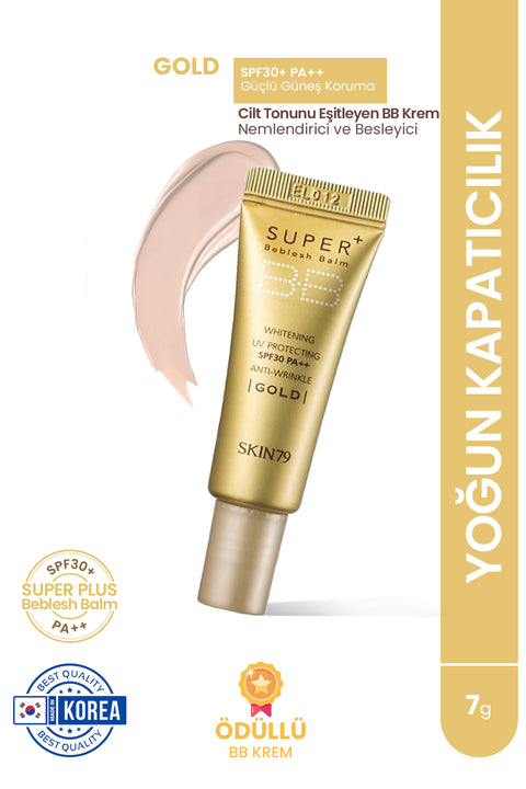 Skin79 Super Plus Beblesh Balm SPF30++ Gold -Nemlendirici ve Besleyici Cilt Tonunu Eşitleyen Bb Krem Gold-7g