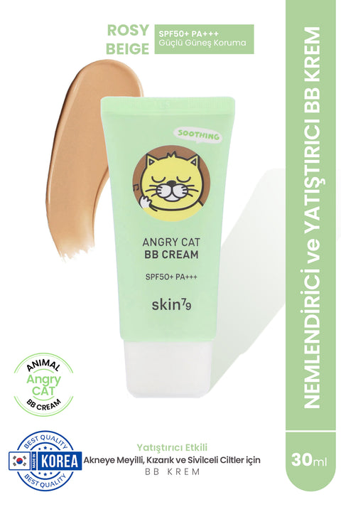 Skin79 Angry Cat Bb Cream SPF50+PA+++ Nemlendirici ve Yatıştırıcı Cilt Tonunu Eşitleyen Bb Krem- -30ml
