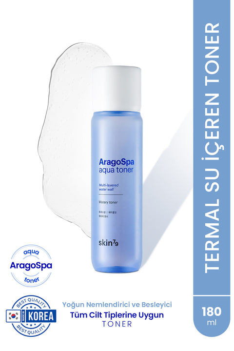 Skin79 Aragospa Aqua Toner - Termal Su Içeren Yoğun Nemlendirici Tonik-180ml