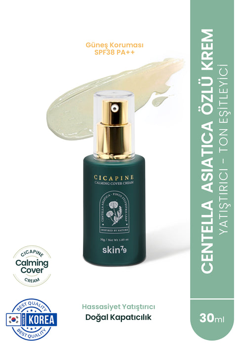 Skin79 Cıca Pıne Calmıng Cover Cream SPF38 Pa++ Yatıştırıcı Cilt Tonunu Eşitleyen Krem-30g