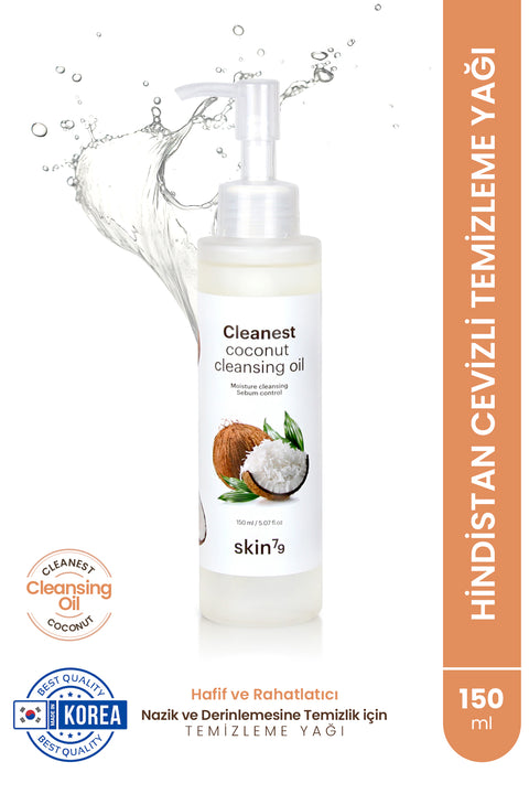Skin79 Cleanest Coconut Cleansing Oil- Hindistancevizli Yağ Bazlı Yağ Bazlı Yüz Temizleyici-150ml