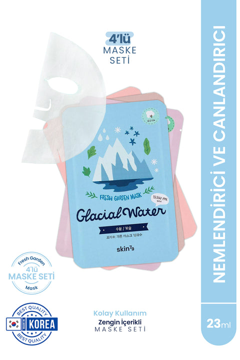 Skin79 Fresh Garden Mask -Nemlendici ve Canlandırıcı Kağıt Maske Seti 4'lü