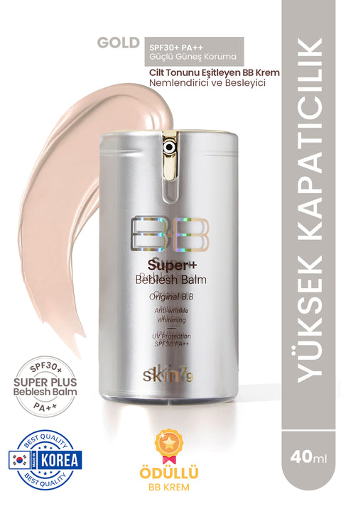 Skin79 Super Plus Beblesh Balm SPF30++ Gold -Nemlendirici ve Besleyici Cilt Tonunu Eşitleyen Bb Krem Gold-40ml