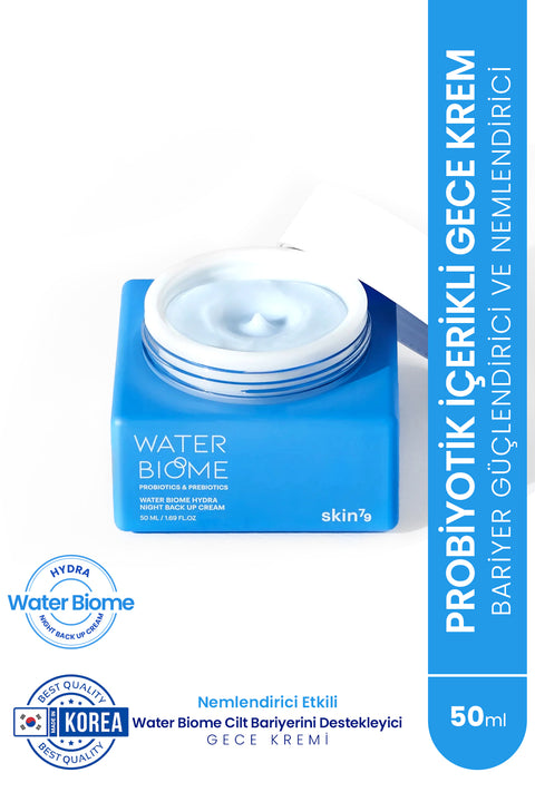 Skin79 Water Biome Hydra Night Back Up Cream- Probiyotikli Bariyer Güçlendirici Nemlendirici Gece Krem- 50ml