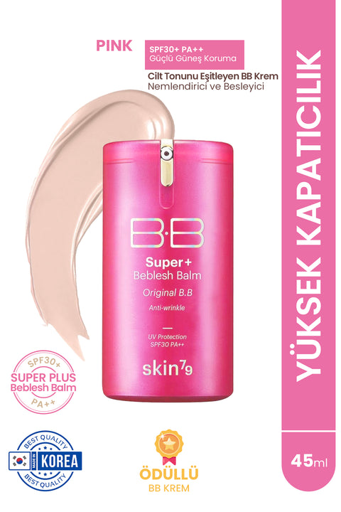 Skin79 Super Plus Beblesh Balm SPF30++ Pink -Nemlendirici ve Besleyici Cilt Tonunu Eşitleyen Bb Krem Pink-40ml