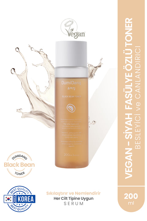 DumiDang Black Bean Essence Toner-Vegan Sıkılaştırıcı ve Nemlendirici Tonik-200ml