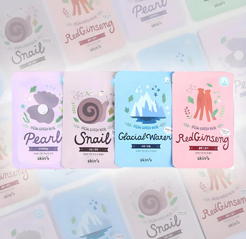 Skin79 Fresh Garden Mask -Nemlendici ve Canlandırıcı Kağıt Maske Seti 4'lü