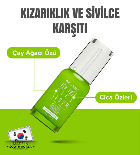 Orjena Tea Tree Cica Serum- Çay Ağacı Yatıştırıcı ve Nemlendirici Serum-45ml
