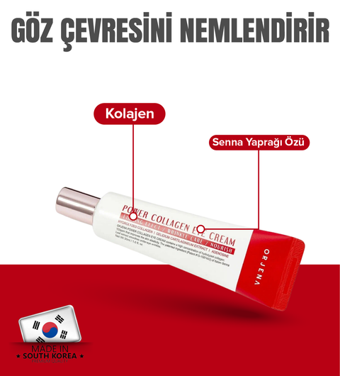 Orjena Power Collagen Eye Cream- Collagen Sıkılaştırıcıve Nemlendirici Göz Kremi-30ml