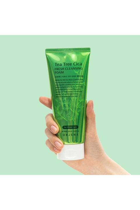 Orjena Tea Tree Cica Fresh Cleansing Foam -Çay Ağacı Yatıştırıcı ve Nemlendirici Temizleme Köpüğü- 180ml
